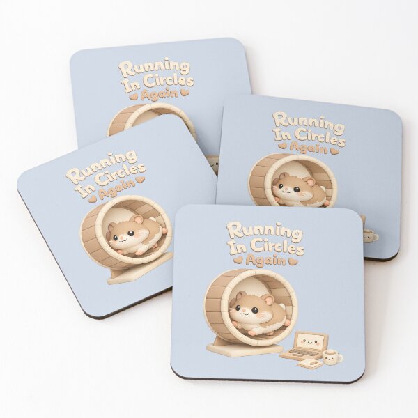 Item preview, Cute Hamster Running in Wheel with Laptop | Kawaii Productivity Humor Pastel Aesthetic designed and sold by Moons Studio.