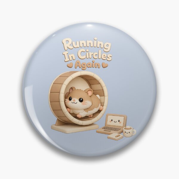 Item preview, Cute Hamster Running in Wheel with Laptop | Kawaii Productivity Humor Pastel Aesthetic designed and sold by Moons Studio.