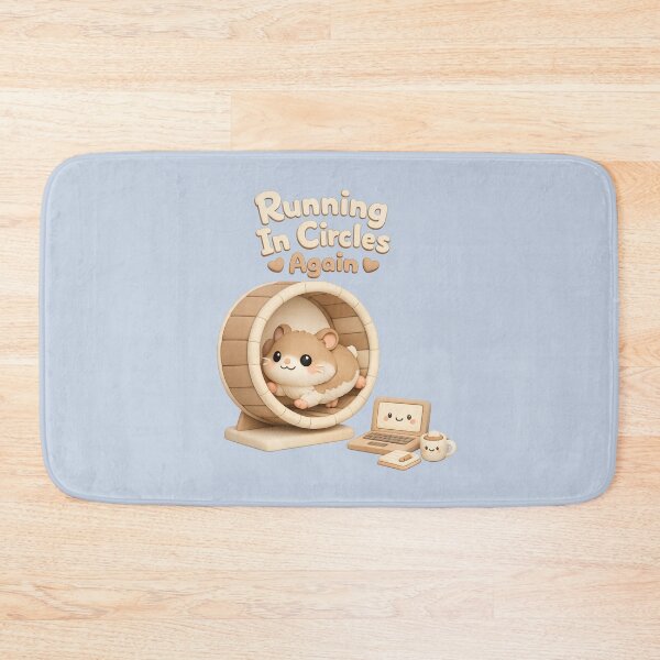 Item preview, Cute Hamster Running in Wheel with Laptop | Kawaii Productivity Humor Pastel Aesthetic designed and sold by Moons Studio.