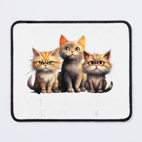Item preview, People Think I'm Crazy Because I Talk to My Cats T-Shirt designed and sold by gidget-gadget.