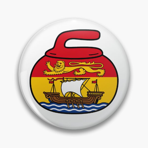 Item preview, Cartoon New Brunswick Flag Curling Rock designed and sold by Em-Arn.