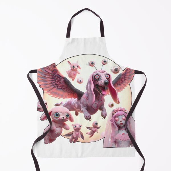 Item preview, Surreal Pastel Nightmare: Winged Hound & Eyeball Cherubs designed and sold by LujziWorld.