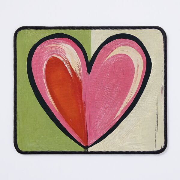 Item preview, Vibrant Heart Greeting Card - Bold Color Love Design with Green Orange and Pink Abstract Background designed and sold by OlfactoART Studio.