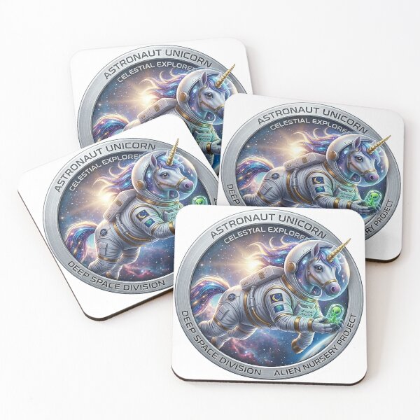 Item preview, Celestial Astronaut Unicorn Deep Space Mission Badge designed and sold by TopherK-Designs.