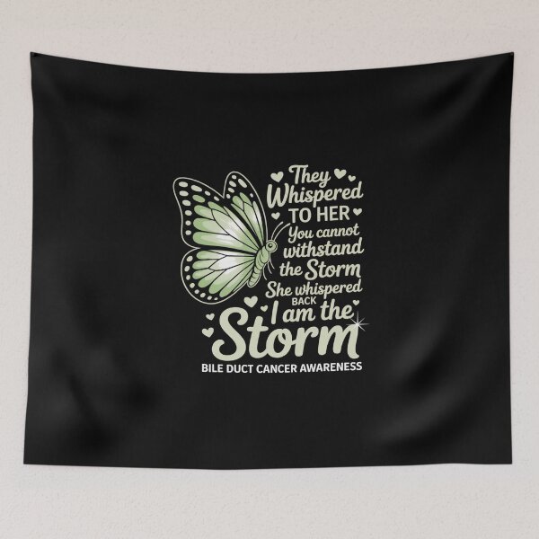 Item preview, I am the storm Bile Duct Cancer Awareness Butterfly designed and sold by BlassmausArt.