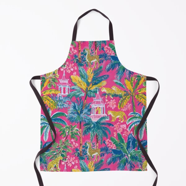 Item preview, Preppy cheetahs in pink pagoda garden designed and sold by SophieClimaArt.