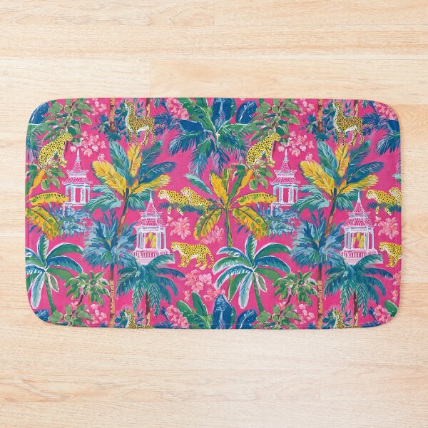 Item preview, Preppy cheetahs in pink pagoda garden designed and sold by SophieClimaArt.