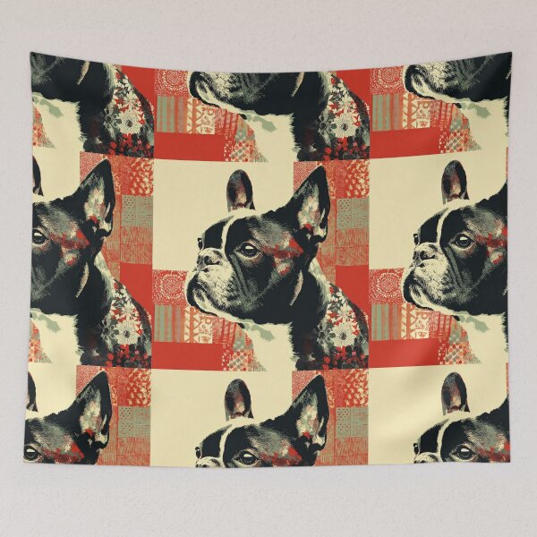 Item preview, Patchwork French Bulldog puppy dog designed and sold by MendaciousMina.