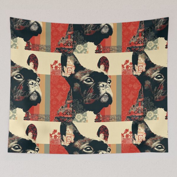 Item preview, Patchwork French Bulldog puppy dog designed and sold by MendaciousMina.