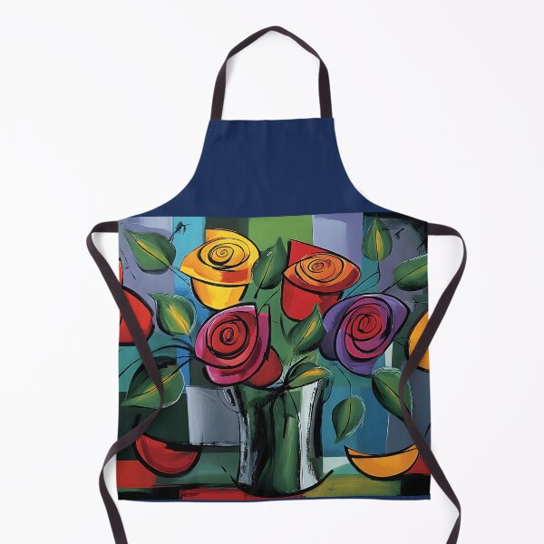 Item preview, Swirling Floral Bouquet - Vibrant Petals with Geometric Color Background Modern Abstract Art designed and sold by OlfactoART Studio.