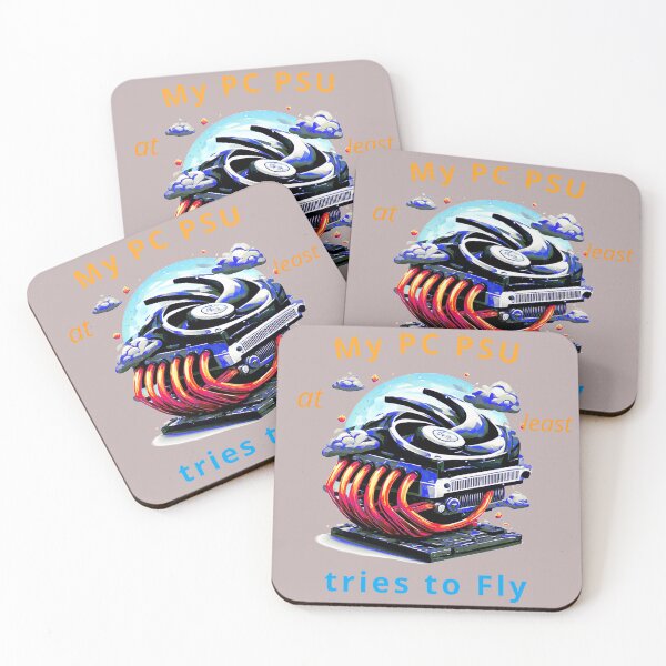 Item preview, PSU tries to Fly, a funny computer gift, for the geek and cpmputer lover designed and sold by PiperParrot.