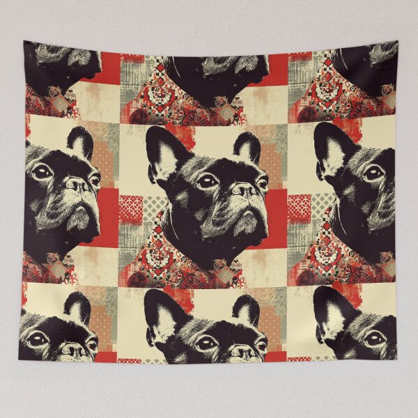 Item preview, Patchwork French Bulldog puppy dog designed and sold by MendaciousMina.