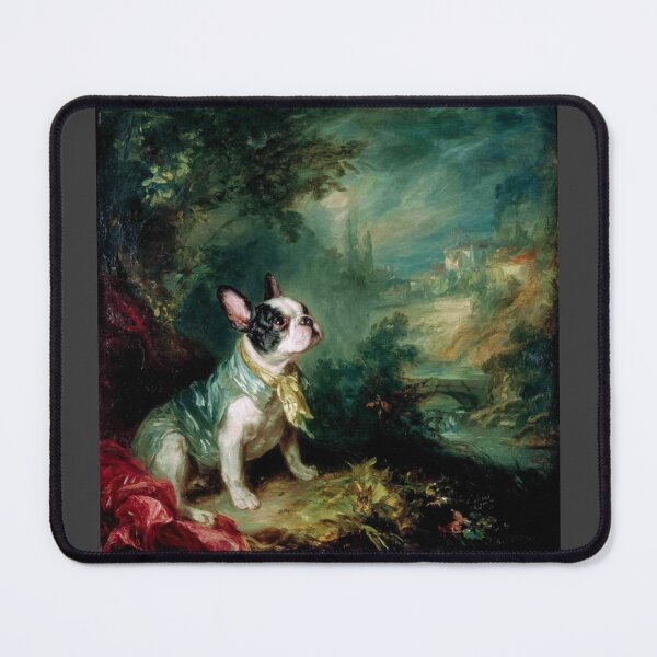 Item preview, Antique oil painting French Bulldog puppy dog designed and sold by MendaciousMina.