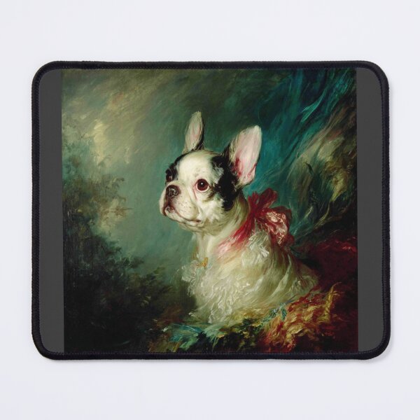 Item preview, Antique oil painting French Bulldog puppy dog designed and sold by MendaciousMina.