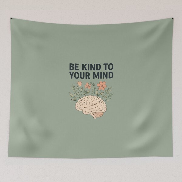Item preview, Be Kind to Your Mind Wildflower Brain designed and sold by Noxivora.