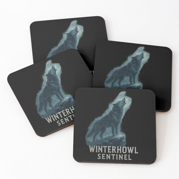 Item preview, Winterhowl Sentinel Howling Wolf Full Moon Norse designed and sold by Mythborn Saga.