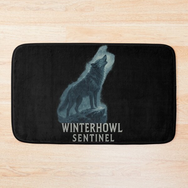 Item preview, Winterhowl Sentinel Howling Wolf Full Moon Norse designed and sold by Mythborn Saga.