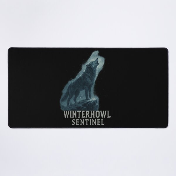 Item preview, Winterhowl Sentinel Howling Wolf Full Moon Norse designed and sold by Mythborn Saga.
