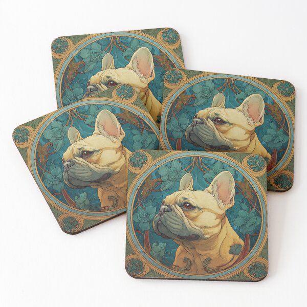 Item preview, Art nouveau French Bulldog puppy dog designed and sold by MendaciousMina.
