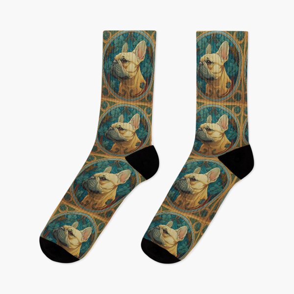 Item preview, Art nouveau French Bulldog puppy dog designed and sold by MendaciousMina.