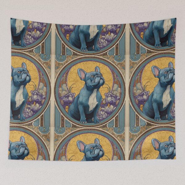 Item preview, Art nouveau French Bulldog puppy dog designed and sold by MendaciousMina.