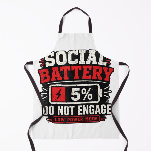 Item preview, Social Battery 5% Funny Introvert Humor Do Not Engage Low T-Shirt designed and sold by gidget-gadget.