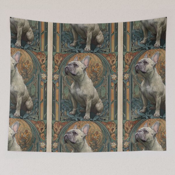 Item preview, Art nouveau French Bulldog puppy dog designed and sold by MendaciousMina.