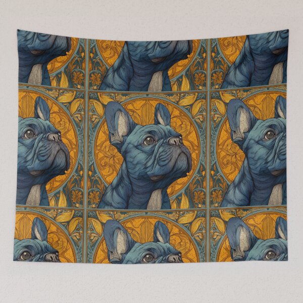 Item preview, Art nouveau French Bulldog puppy dog designed and sold by MendaciousMina.