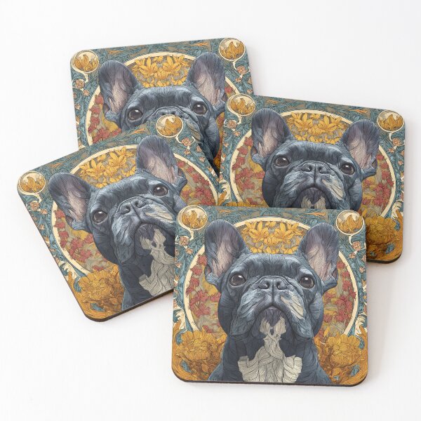 Item preview, Art nouveau French Bulldog puppy dog designed and sold by MendaciousMina.
