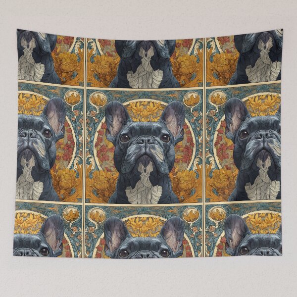 Item preview, Art nouveau French Bulldog puppy dog designed and sold by MendaciousMina.