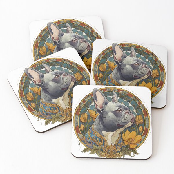 Item preview, Art nouveau French Bulldog puppy dog designed and sold by MendaciousMina.
