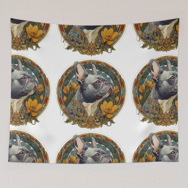 Item preview, Art nouveau French Bulldog puppy dog designed and sold by MendaciousMina.