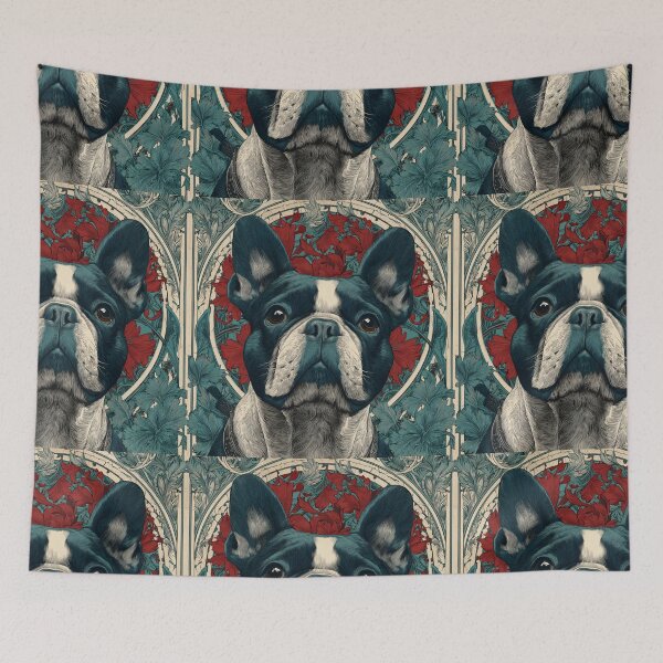 Item preview, Art nouveau French Bulldog puppy dog designed and sold by MendaciousMina.