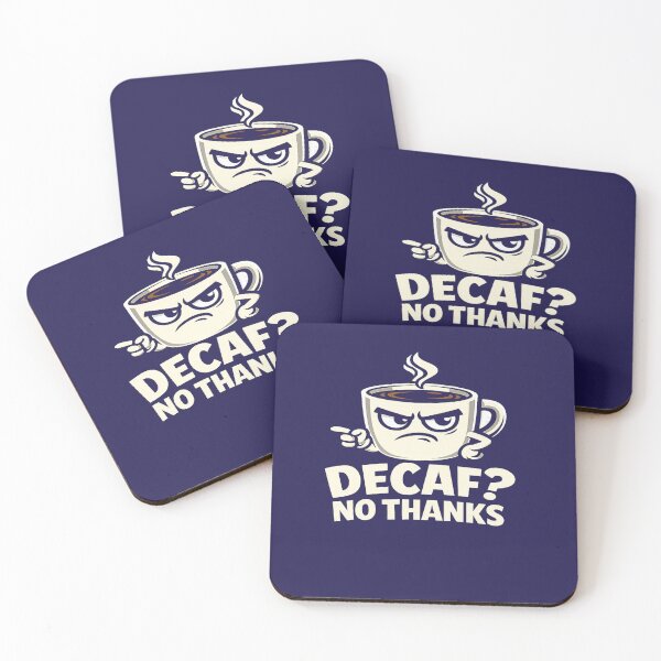 Item preview, ¿Descafeinado? ¡No, gracias! – Diseño divertido de taza de café enojada para amantes de la cafeína, ideal para camisetas, pegatinas, fundas de teléfono, tazas, bolsos y sudaderas. designed and sold by ArtByTripti.