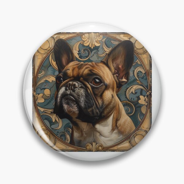 Item preview, Art nouveau French Bulldog puppy dog designed and sold by MendaciousMina.
