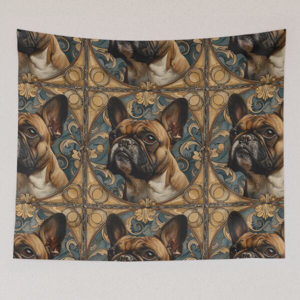 Item preview, Art nouveau French Bulldog puppy dog designed and sold by MendaciousMina.