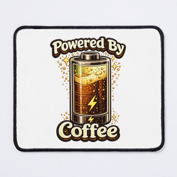 Item preview, Powered By Coffee – Funny Coffee Lover Battery Design | Caffeine Energy Graphic for T-Shirt, Sticker, iPhone case, mug, bag designed and sold by ArtByTripti.