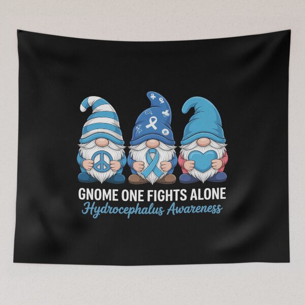 Item preview, Hydrocephalus Awareness Month Blue Ribbon Gnomies Support designed and sold by fferomananul.