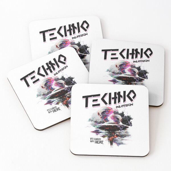 Item preview, TECHNO - Alien Nation Tech (Black)  designed and sold by Discothreadz.
