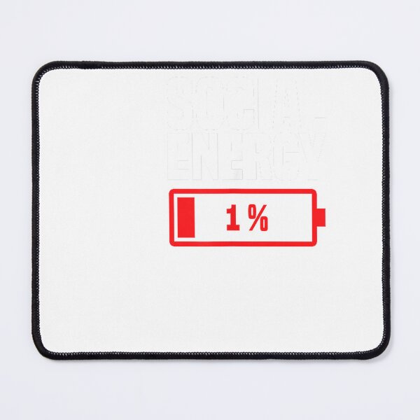 Item preview, Social Energy Low Battery 1% Funny Introverts T-Shirt designed and sold by gidget-gadget.