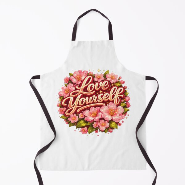 Item preview, Love Yourself – Bold Self Love Quote | Cute pink flowers Aesthetic Positivity Design for T-Shirt, Sticker, Phone case, mug, bag, hoodie designed and sold by ArtByTripti.