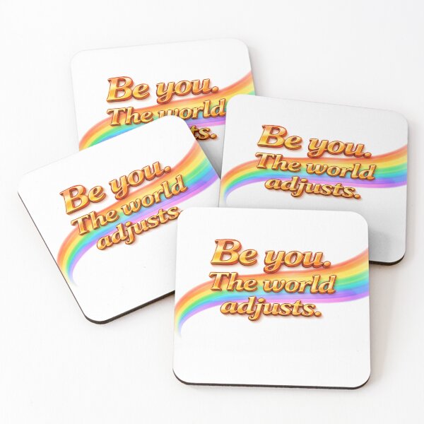 Item preview, Be You The World Adjusts – Rainbow Pride LGBTQ+ Empowerment Design for  T-Shirt, Sticker, Phone case, mug, bag, hoodies designed and sold by ArtByTripti.