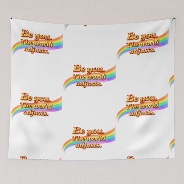 Item preview, Be You The World Adjusts – Rainbow Pride LGBTQ+ Empowerment Design for  T-Shirt, Sticker, Phone case, mug, bag, hoodies designed and sold by ArtByTripti.