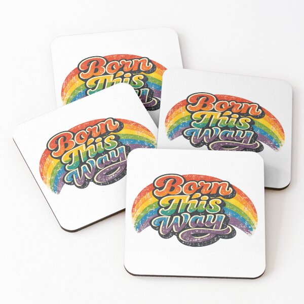 Item preview, Retro “Born This Way” Pride Shirt – Vintage 70s Rainbow Typography LGBTQ Pride T-Shirt, Groovy Retro Pride Apparel for T-Shirt, Sticker, Phone case, mug, bag, hoodies designed and sold by ArtByTripti.
