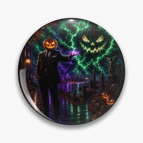 Item preview, Headless Horseman Emerald Magic - Stormy Halloween Fantasy Art designed and sold by TheHorsemanRidesAgain.