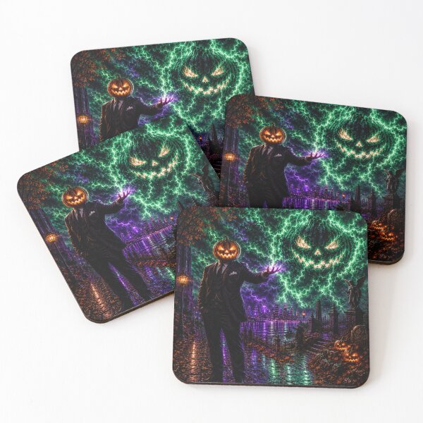 Item preview, Headless Horseman Emerald Magic - Stormy Halloween Fantasy Art designed and sold by TheHorsemanRidesAgain.