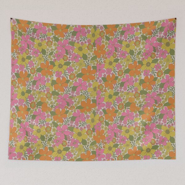 Item preview, Soft Retro 70s Floral Pattern - Cream & Mustard Vintage Daisy Art designed and sold by BestChoiceService.
