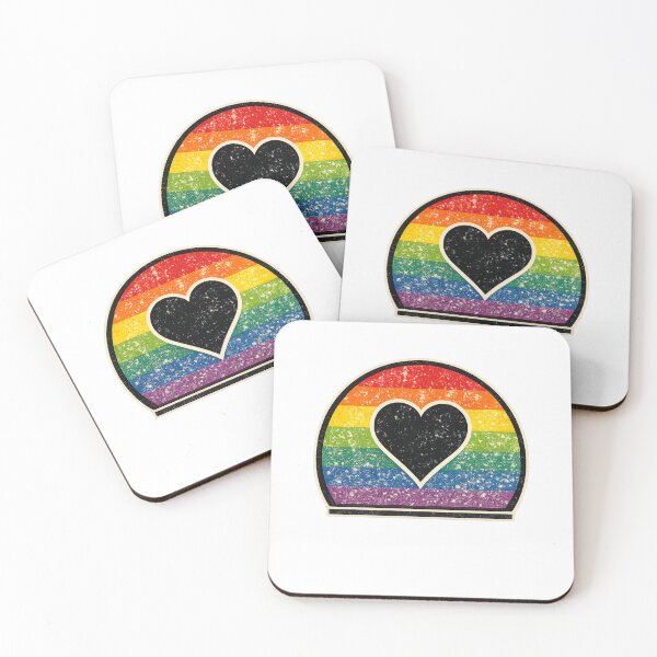 Item preview, Retro Rainbow Heart Pride – Vintage Distressed LGBTQ Love Graphic for T-Shirt, Sticker, Phone case, mug, bag, hoodies designed and sold by ArtByTripti.