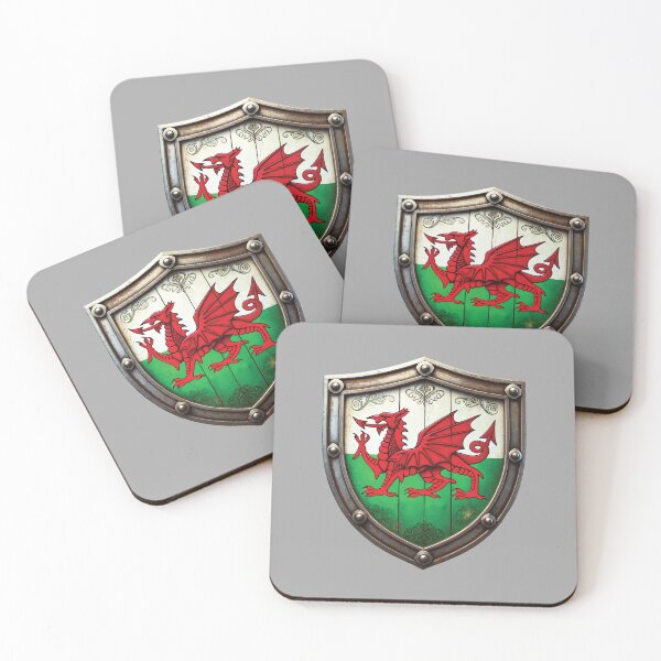 Item preview, Welsh Dragon Shield Proud Cymru Heritage Emblem designed and sold by Highlandkings.