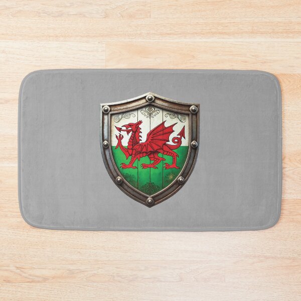 Item preview, Welsh Dragon Shield Proud Cymru Heritage Emblem designed and sold by Highlandkings.